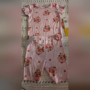 Charming Pink Strawberry Shortcake Kids Pajama Set